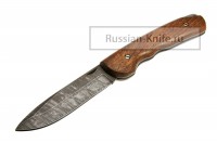 Нож складной Ирбис (дамасская сталь)