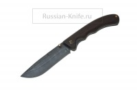 Нож складной Половец (дамасская сталь), рукоять орех
