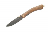 Нож складной Попутчик, орех (дамасская сталь)