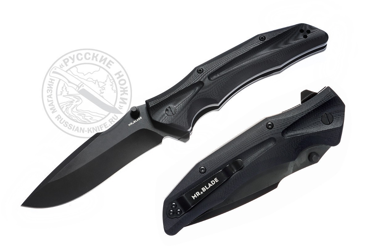 - Нож складной MR.BLADE, HT-2 BLACK (сталь D2)