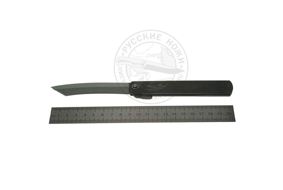 - Нож складной HHCWI-100Black (8BK), Хигоноками Nagao Kanekoma, 100 мм, (сталь SK, 3 слоя)