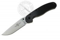 - Складной нож RAT-1 (сталь AUS-8), satin. carbon #8886CF