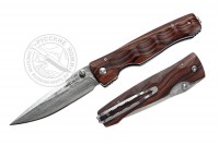 - Нож складной Mcusta MC-0122DR, VG-10, с обкладками из дамасской стали (32 слоя), клипса